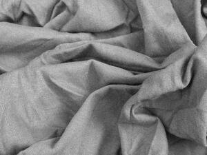 Lenjerie de pat din microfibra gri EMOJI + cearsaf jersey 90x200 cm gri deschis