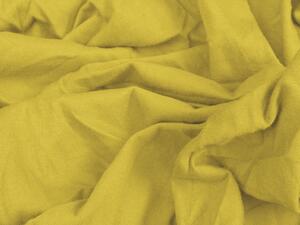 Lenjerie de pat din microfibra EMOJI gri + cearsaf jersey 90x200 cm galben