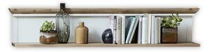 Raft JASMIN, alb/stejar artisan, PAL laminat, 142x20x29 cm