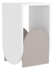 Masuta Nun, alb/bej, PAL melaminat, 32x32x55 cm