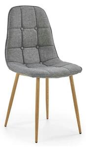 Scaun K316, gri/stejar, stofa clasica/metal, 44x56x87 cm