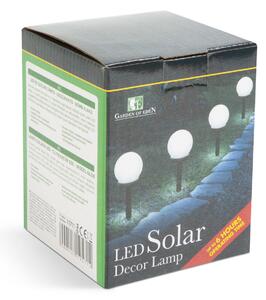 Lampa solara LED - sferica, alb rece - O10 cm