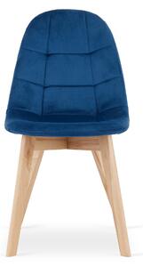 Scaun de masa din catifea Culoare albastru, BORA