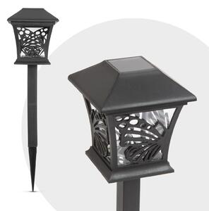 Lampa solara LED - model fluturi - negru, alb cald - 9 x 9 x 25 (+9) cm