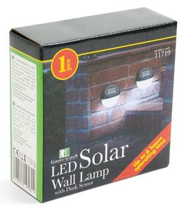 Lampa solara LED - neagra, lumina alb rece - 11 x 11 x 4 cm