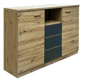 Comoda CANADA CX2, stejar artisan/gri grafit, PAL laminat, 130x42x105