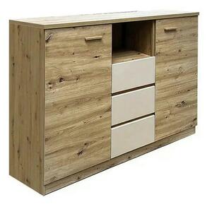 Comoda CANADA CX3, stejar artisan/casmir, PAL laminat, 130x42x105 cm