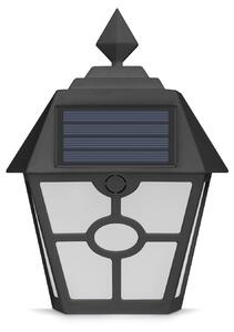 Lampa solara LED - neagra, cu lumina alb rece - 14 x 6,2 x 19 cm