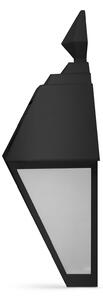 Lampa solara LED - neagra, cu lumina alb rece - 14 x 6,2 x 19 cm