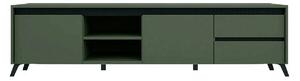 Comoda TV LOUNGE 2, verde/negru, PAL, 206x45x54 cm