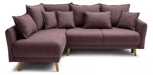 Colțar Extensibil JULIET, cu ladă de depozitare, variante stânga/dreapta, 240x166x95 cm, Violet-Loft / Stanga