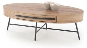 Masuta cafea CAROLINA, stejar auriu/negru, 120x60x41 cm