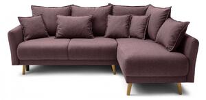 Colțar Extensibil JULIET, cu ladă de depozitare, variante stânga/dreapta, 240x166x95 cm, Violet-Loft / Dreapta