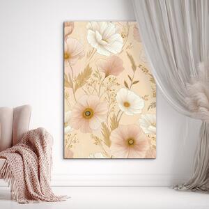 DUBLEZ | Tablou floral pentru dormitor - Vis roz cu anemone | Imprimare UV premium