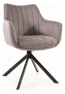 Scaun rotativ AZALIA, gri/negru, stofa/metal, 61x44x86 cm