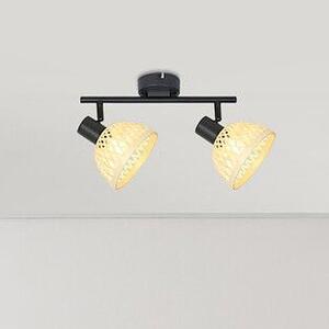 Rabalux Rattan lampă de tavan 2x15 W negru-bej 3134