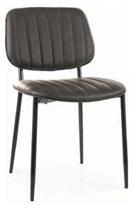 Scaun BEN, gri inchis/negru, piele ecologica/metal, 46x42x81 cm