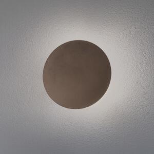 TK Lighting Aplică Luna, maro, lumină indirectă, Ø 30 cm, oțel, reglabil, Maro / Rugină, Camera de zi / sufragerie, Metal