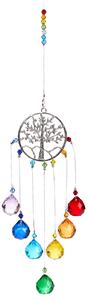 Decor suspendat pomul vieții cu cristale k9, suncatcher dreamcatcher, 7 chakre, clopoței de vânt, energie și echilibru, onuvio®