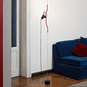 FLOS Parentesi - lampă suspendată în picioare, roșu, Negru, Camera de zi / sufragerie, Metal, Design, Stand altcineva