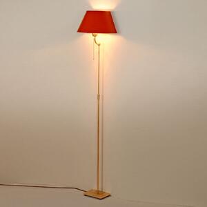 Menzel Living Elegant lampă podea cu abajur roșu, Auriu / Alamă, Camera de zi / sufragerie, Metal, Modern