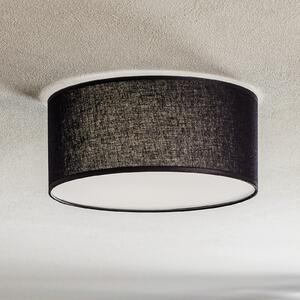 TK Lighting Plafonieră Rondo, negru, Ø 30 cm, reglabil, Negru, dormitor, Țesătură / Textil, Modern