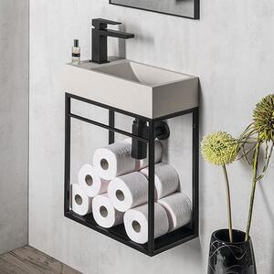 Sapho Crest consolă 39.5x21.7x45 cm negru AR402