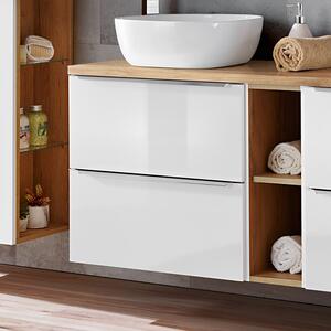Comad Capri White dulap 60x46x57 cm sub chiuveta pe perete alb-stejar CAPRIWHITE820BFSC