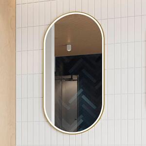 Excellent Corido oglindă 50x100 cm oval cu iluminare cu covoraș de încălzire auriu DOEX.CO100.050.GB