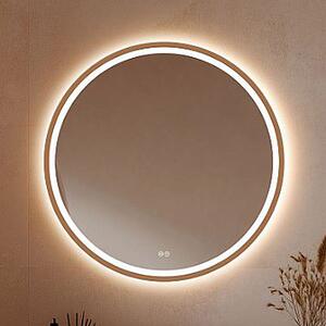 Venti Orion Red Gold oglindă 80x80 cm rotund cu iluminare cu covoraș de încălzire 5905951180335