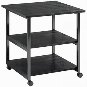 HOMCOM Suport Imprimantă cu Raft de Depozitare, 50x50x52.5 cm, Alb | Aosom Romania
