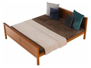 Pat dormitor PROVO, lemn de pin, stejar, 180x200 cm, cu somiera lamela