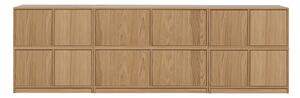 Set TV în culoare naturală cu aspect de lemn de stejar 264x88 cm Modulair – vtwonen