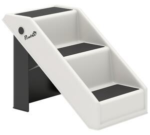 PawHut Scară pentru Câini și Pisici cu 3 Trepte Antiderapante, Design Pliabil cu Capacitate de 10 kg, Crem | Aosom Romania