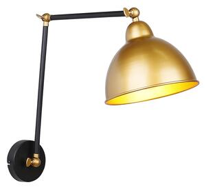 Lampă de perete TRUCK 1xE27/40W/230V aurie/neagră