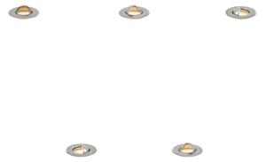 Set de 5 spoturi moderne de sol din aluminiu, inclusiv LED IP67 - Linsey