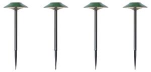 Set de 4 spoturi cu țepușă verzi, cu LED IP44 solar - Mushroom