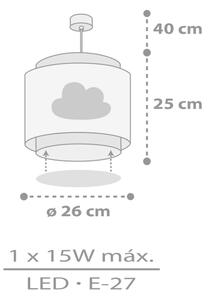 Lustră pentru copii BABY DREAMS 1xE27/15W/230V gri Dalber 76012E