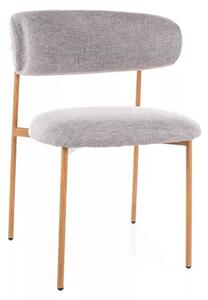 Scaun de dining Elton gri, picioare stejar
