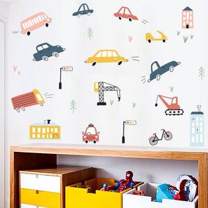 Impresi Autocolant pentru camera copilului Kids cars - 60x30 cm