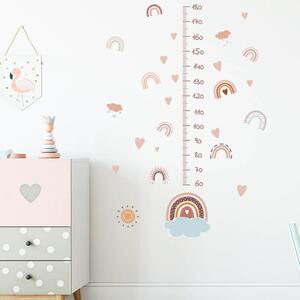 Impresi Autocolant pentru camera copilului Rainbow wall height chart - 90x29cm 2ks