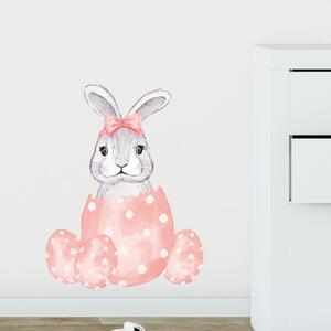 Impresi Autocolant pentru camera copilului Bunny and egg - 29x37cm