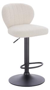 HR193W Scaun Crem Boucle cu Bază Neagră