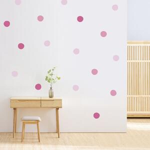 Impresi Autocolant pentru camera copilului Dots pink - 60x40cm