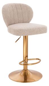 HR193N Scaun Latte Boucle cu Bază Aurie