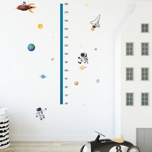 Impresi Autocolant pentru camera copilului Children's height chart astronauts - 90x30cm