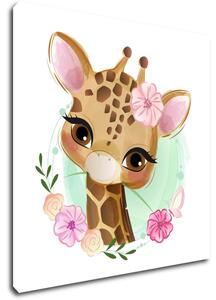Impresi Obraz Giraffe with blossom - 20 x 20 cm