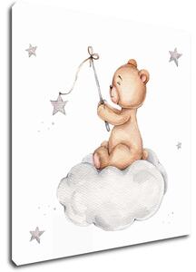Impresi Obraz Little bear with stars - 20 x 20 cm