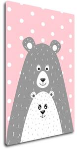 Impresi Obraz Pink grey bear - 20 x 30 cm
