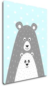 Impresi Obraz Bear blue background - 30 x 40 cm